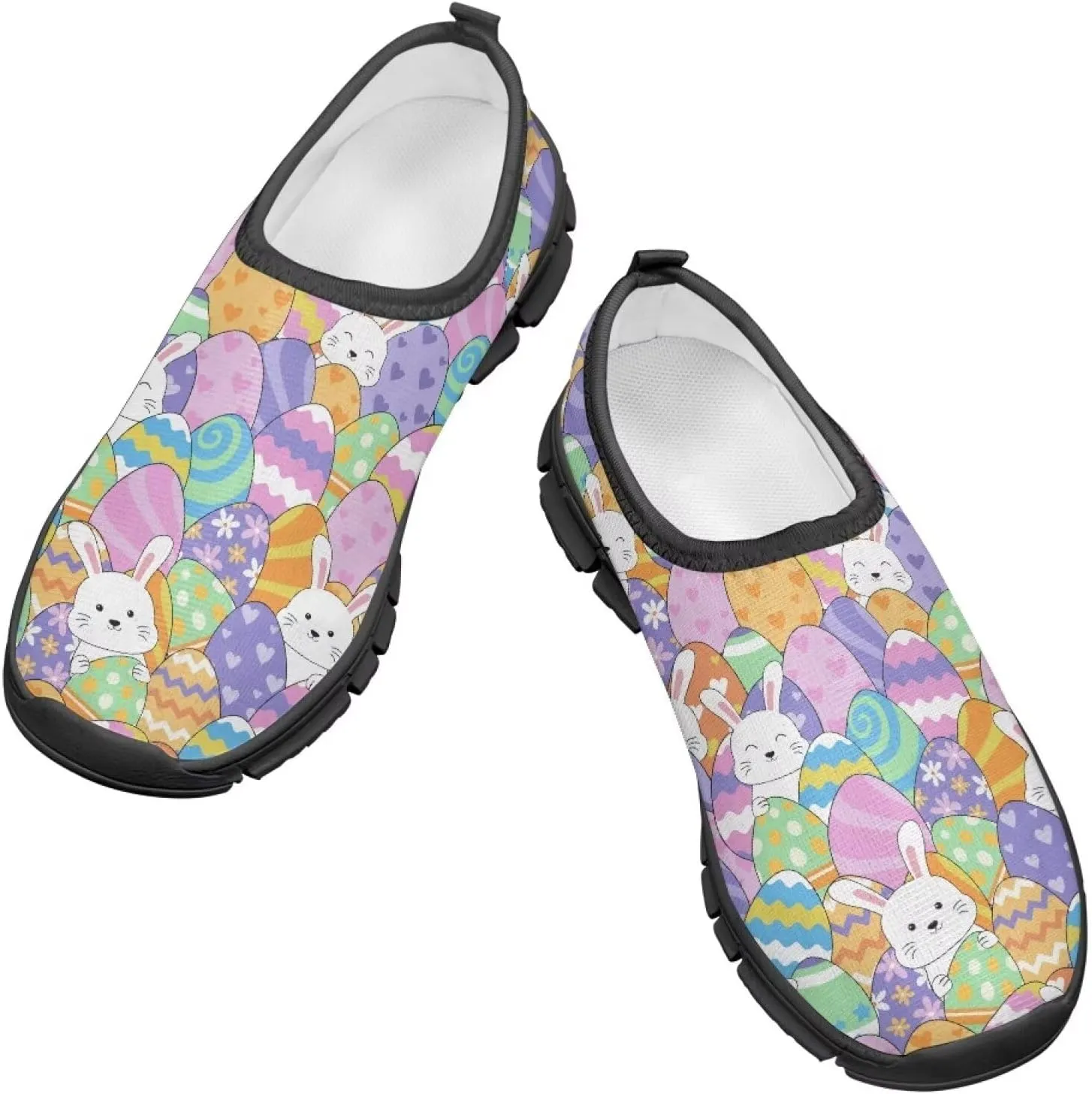 Doojoayie Easter Shoes for Girls Slip On Tennis Shoes Holiday Party Footwear