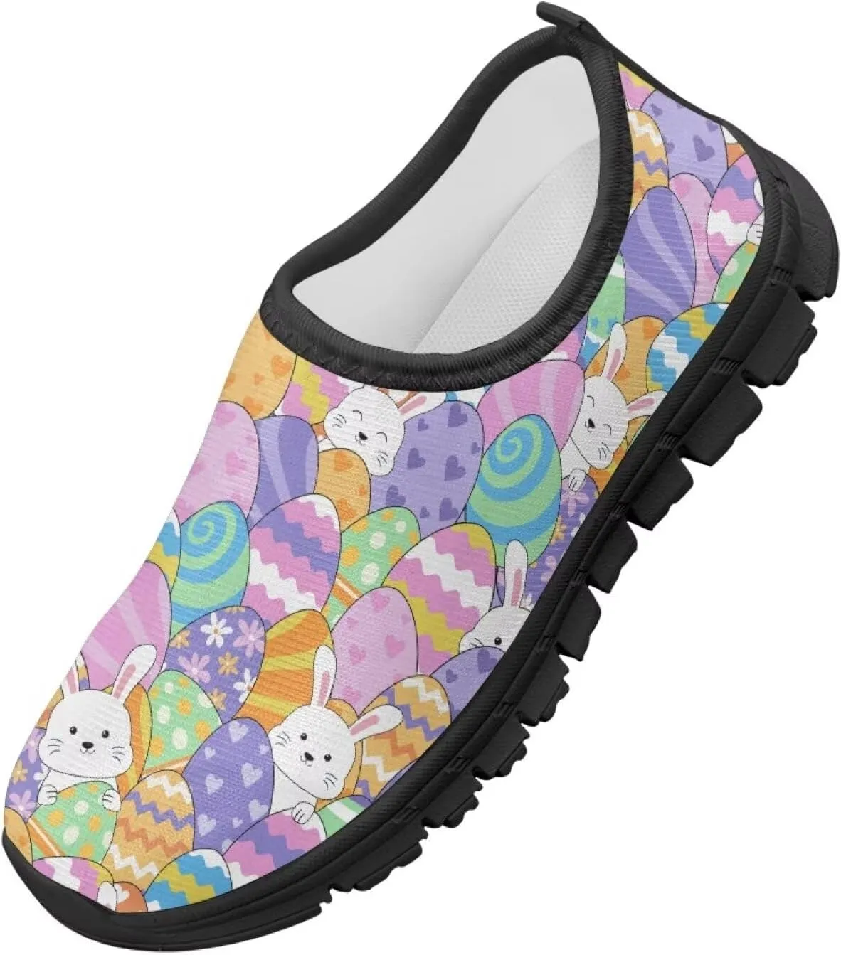 Doojoayie Easter Shoes for Girls Slip On Tennis Shoes Holiday Party Footwear