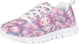 Doojoayie Little Kids School Sneakers for Girls Cute Axolotl Shoes for Running