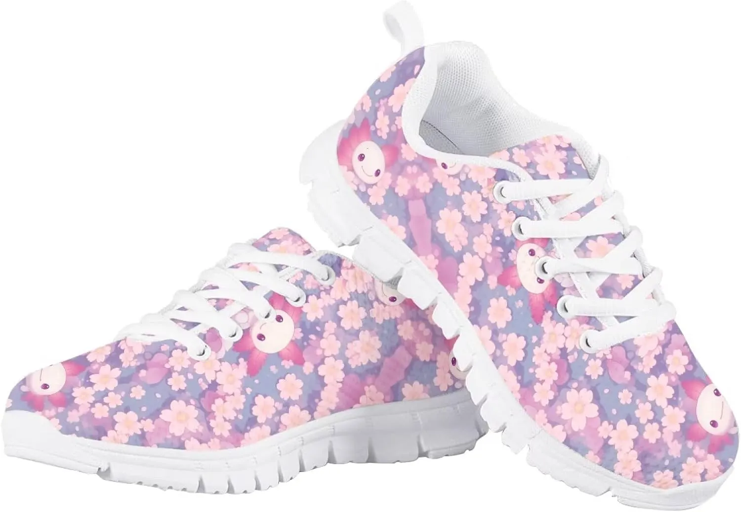 Doojoayie Little Kids School Sneakers for Girls Cute Axolotl Shoes for Running