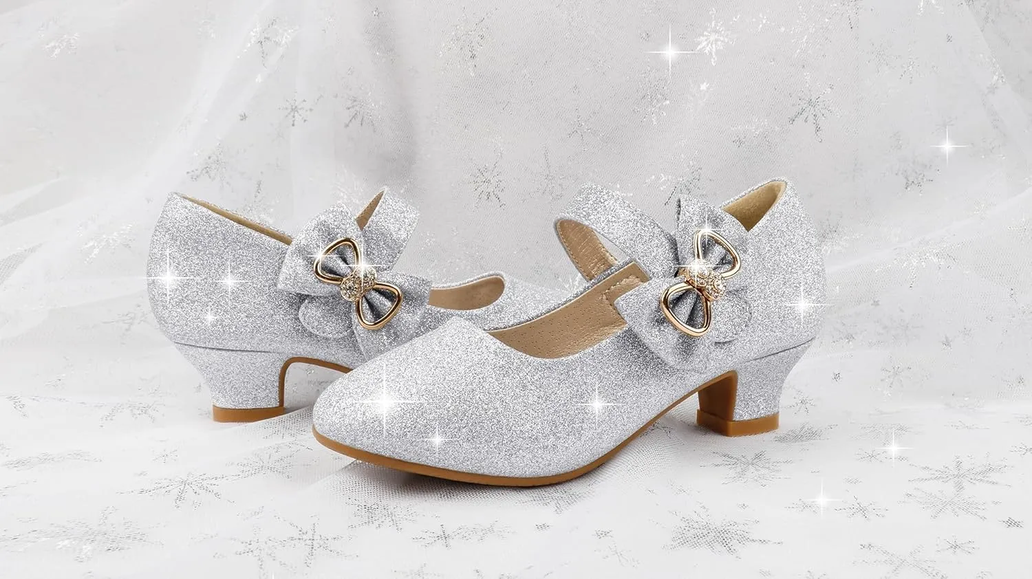 Eithy Girls Dress Shoes Low Heel Bow Princess Summer Flats Sandals Toddler/Little Kid/Big Kid