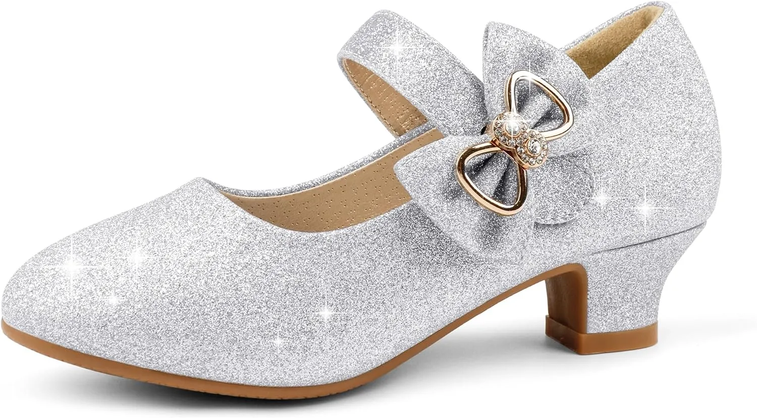 Eithy Girls Dress Shoes Low Heel Bow Princess Summer Flats Sandals Toddler/Little Kid/Big Kid