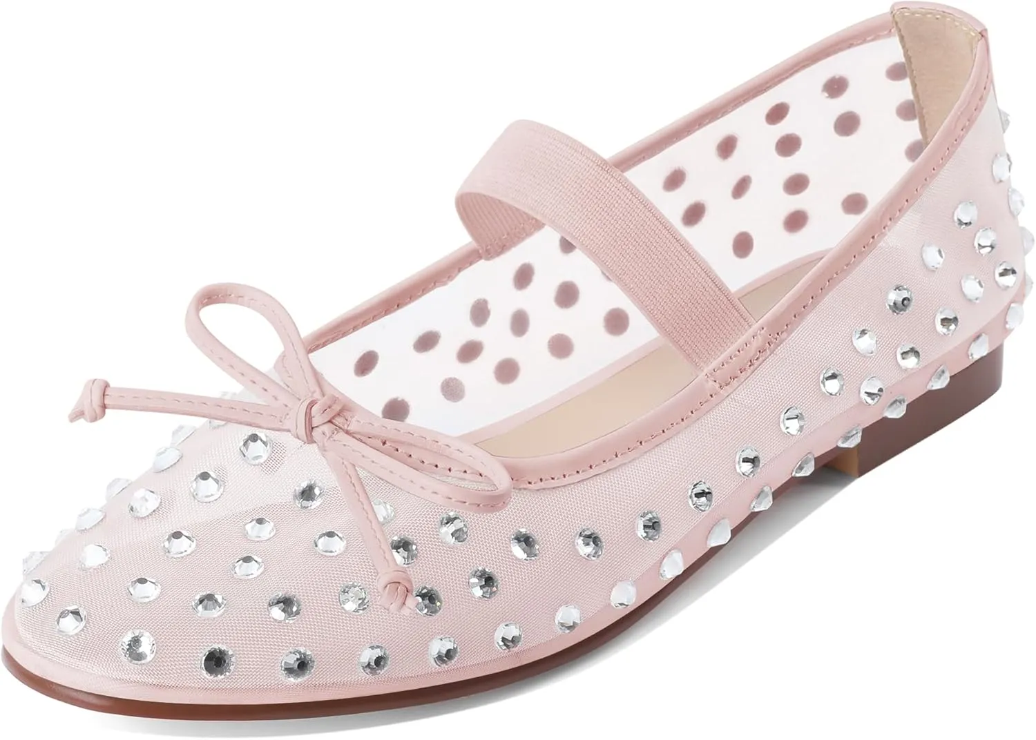 Eldof Flats Shoes Women Round Toe Slip On Ballet Flats Shoes for Dress Comfortable