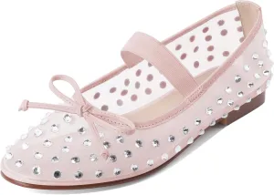 Eldof Flats Shoes Women Round Toe Slip On Ballet Flats Shoes for Dress Comfortable