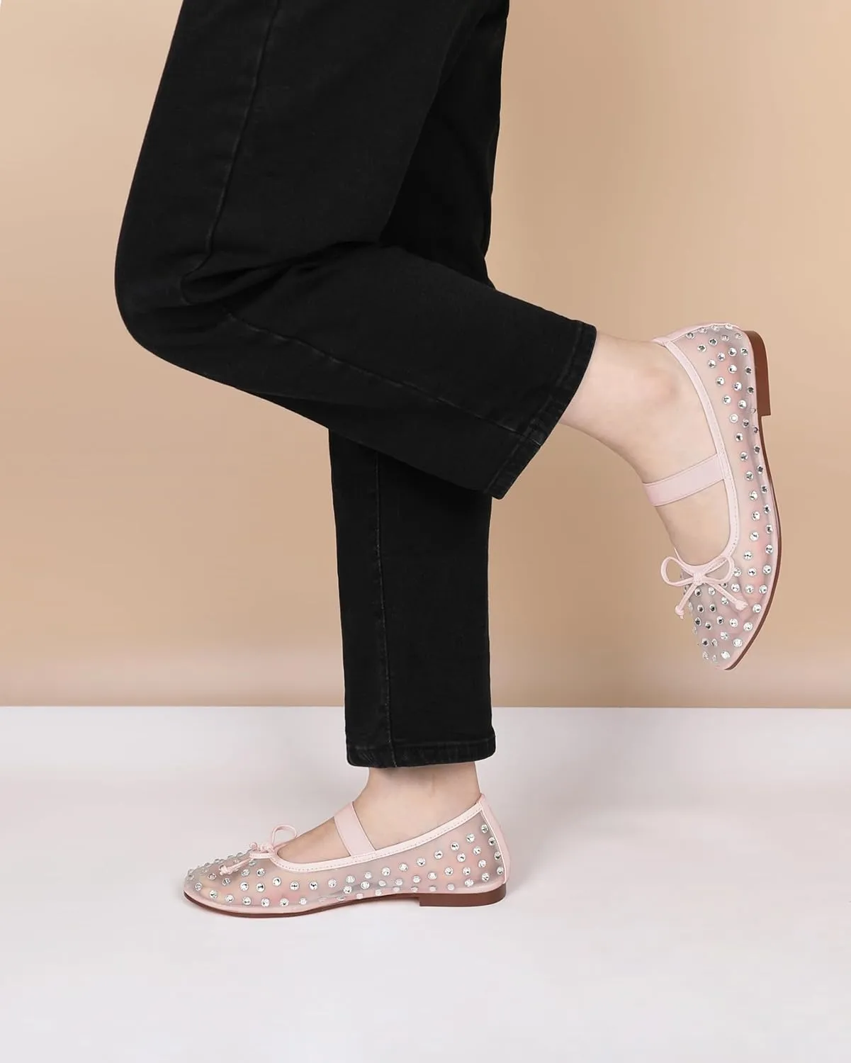 Eldof Flats Shoes Women Round Toe Slip On Ballet Flats Shoes for Dress Comfortable
