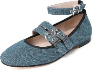 Eldof Flats Shoes Women Round Toe Slip On Ballet Flats Shoes for Dress Comfortable