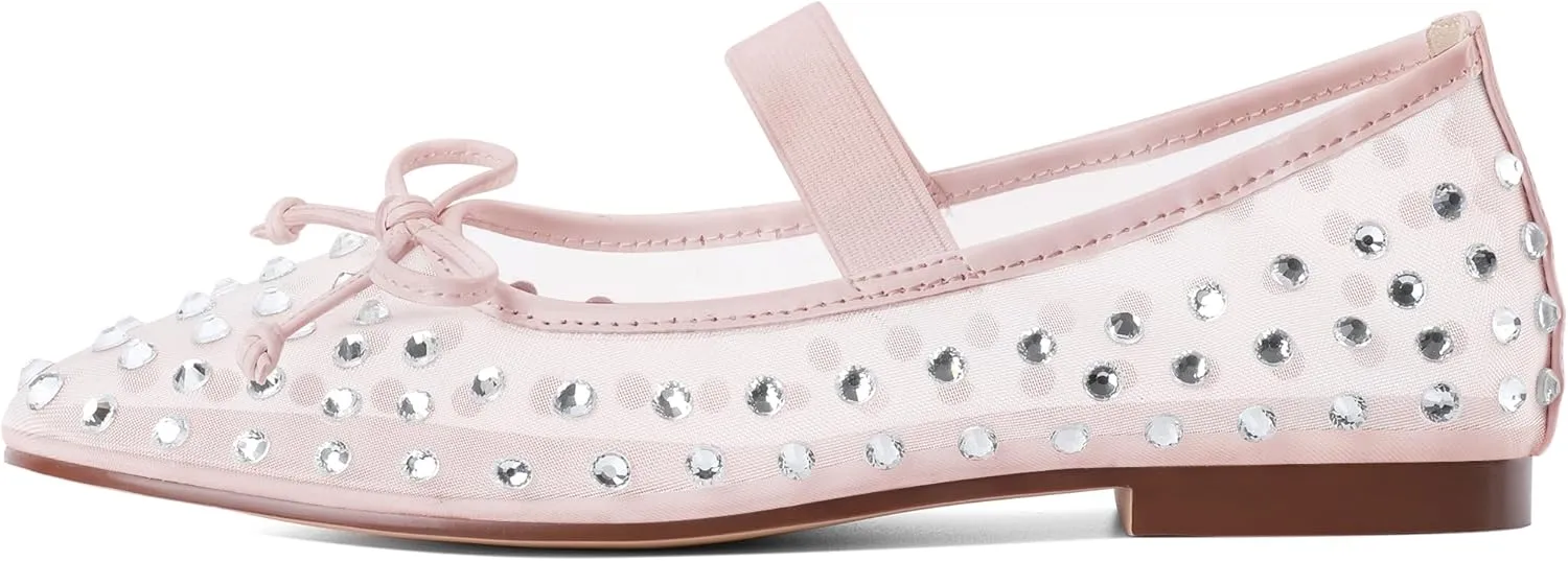 Eldof Flats Shoes Women Round Toe Slip On Ballet Flats Shoes for Dress Comfortable