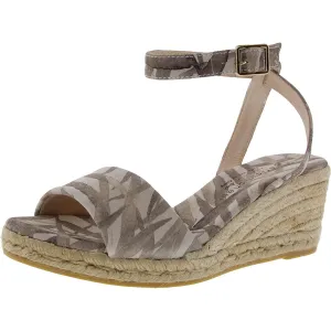 Eric Michael Womens Orly Printed Suede Espadrilles