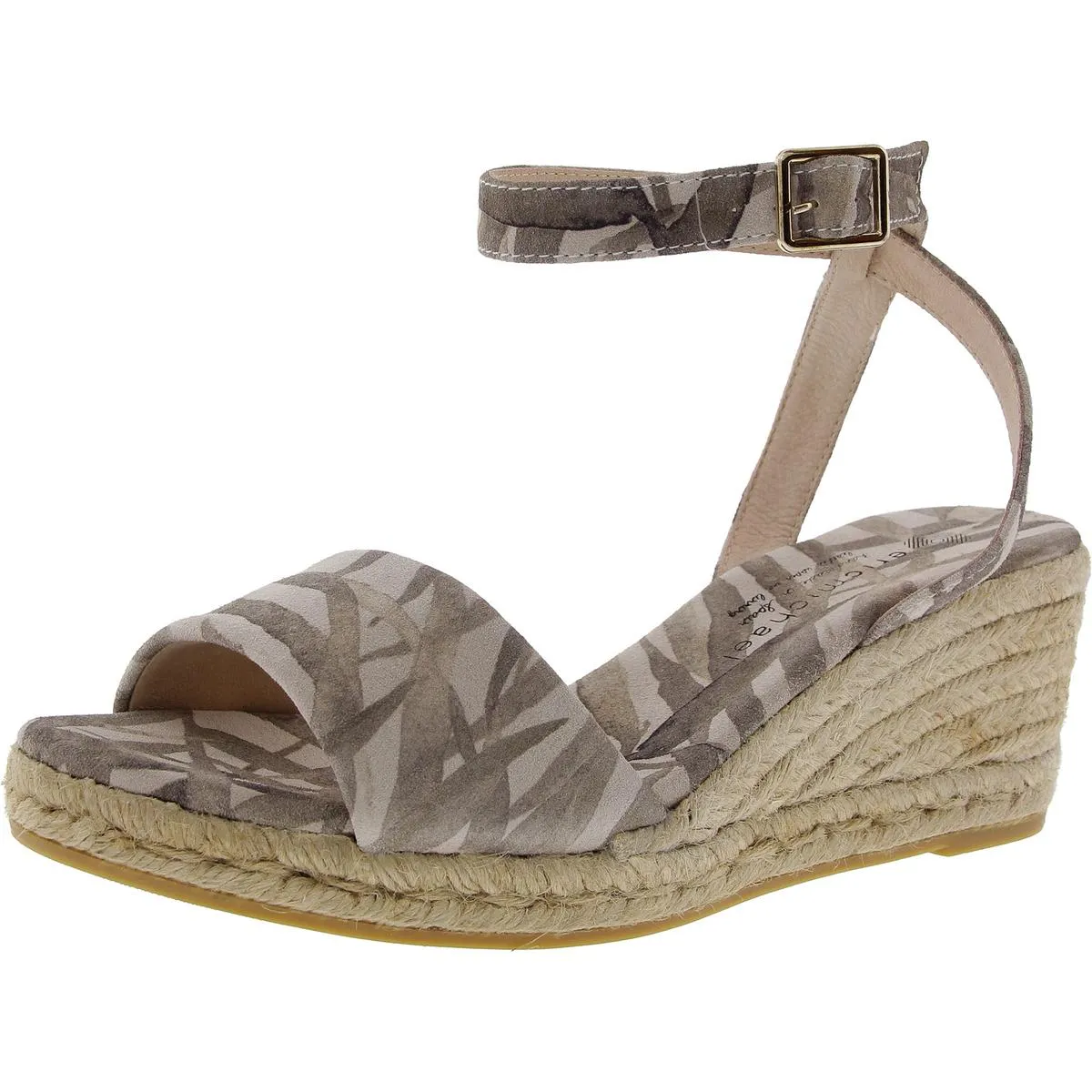 Eric Michael Womens Orly Printed Suede Espadrilles