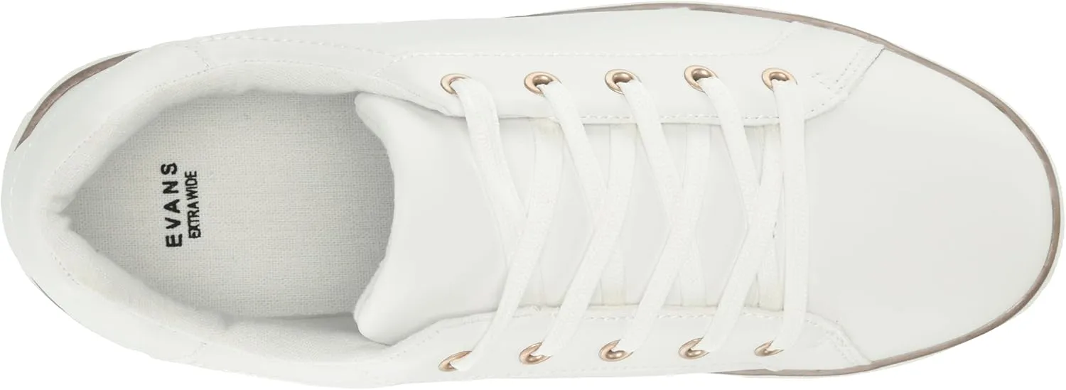 EVANS Women's Extra Wide Fit Metallic Stripe Sneaker