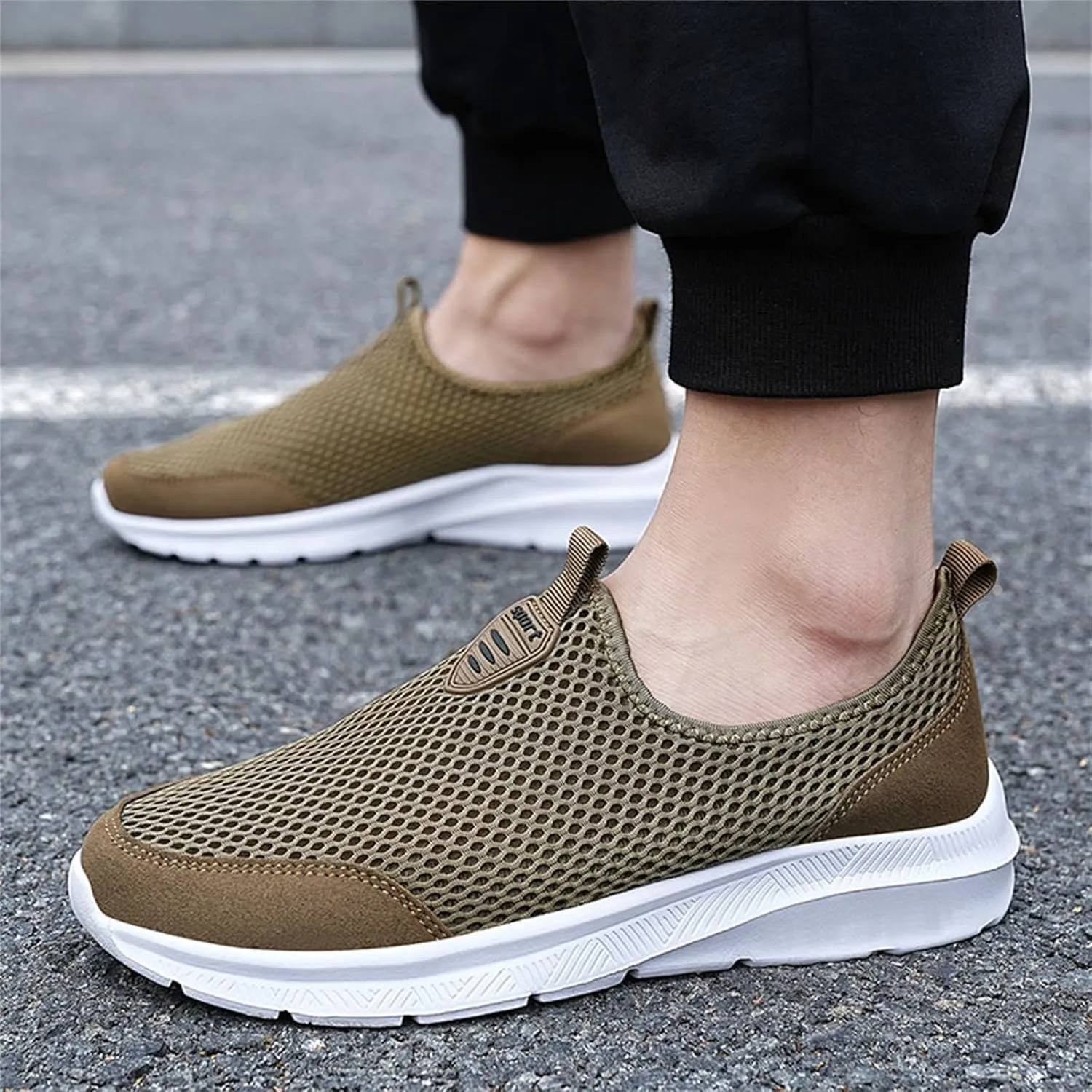 Fashion Summer Men Breathable Mesh Shallow Lace Up Casual Shoes Sneaker Storage for Men