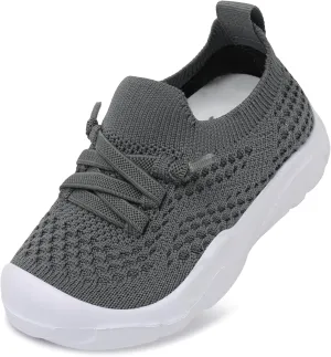 FEETCITY Toddler Sneakers Toddler Walking Shoes Boys Girls Toddler Tennis Shoes Lightweight Brethable Kids Slip On Shoes