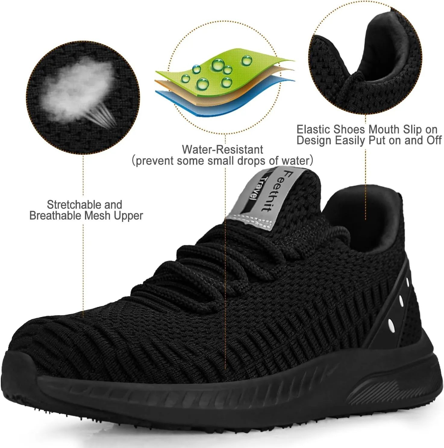 Feethit Women Tennis Running Shoes Walking Shoes Lightweight Casual Sneakers for Travel Gym Work Woman Waitress Nurse