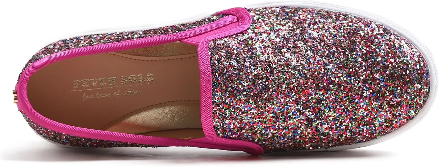 FEVERSOLE Women's Fashion Slip-On Sneaker Casual Flat Loafers