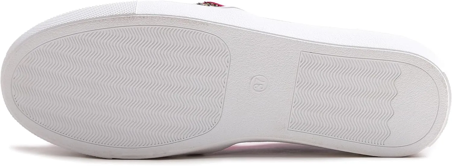 FEVERSOLE Women's Fashion Slip-On Sneaker Casual Flat Loafers