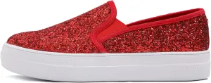 FEVERSOLE Women's Fashion Slip On Sneaker Casual Platform Loafers