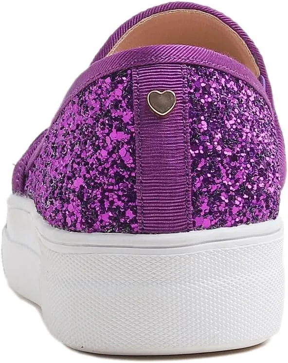 FEVERSOLE Women's Fashion Slip On Sneaker Casual Platform Loafers
