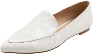 FEVERSOLE Women's Loafer Flat Pointed Fashion Slip On Comfort Driving Office Shoes