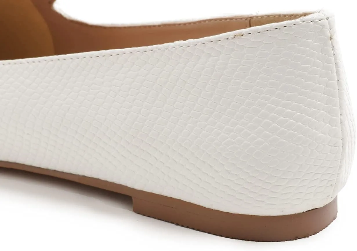 FEVERSOLE Women's Loafer Flat Pointed Fashion Slip On Comfort Driving Office Shoes