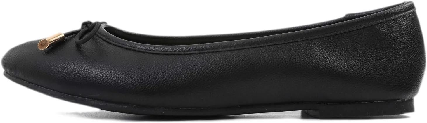 FEVERSOLE Women's Soft Cushion Comfort Round Toe Metal Trim Fashion Ballet Flats Walking Shoes