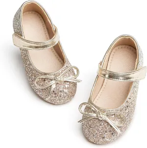 Flaryzone Toddler/Little Girls' Ballerina Flat Mary Jane Princess Dress Shoes - Wedding School Party