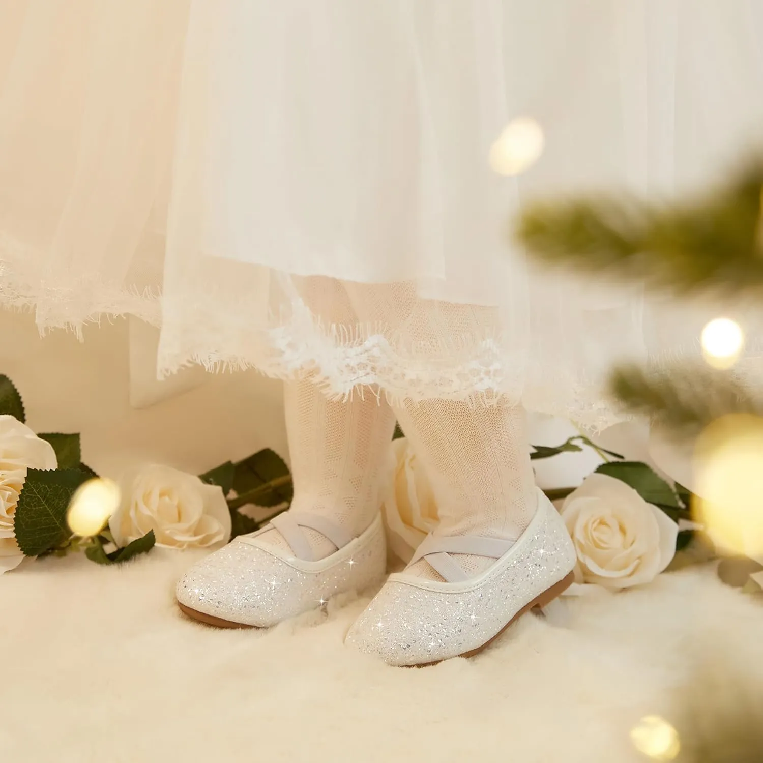 Flaryzone Toddler/Little Girls' Ballerina Flat Mary Jane Princess Dress Shoes - Wedding School Party