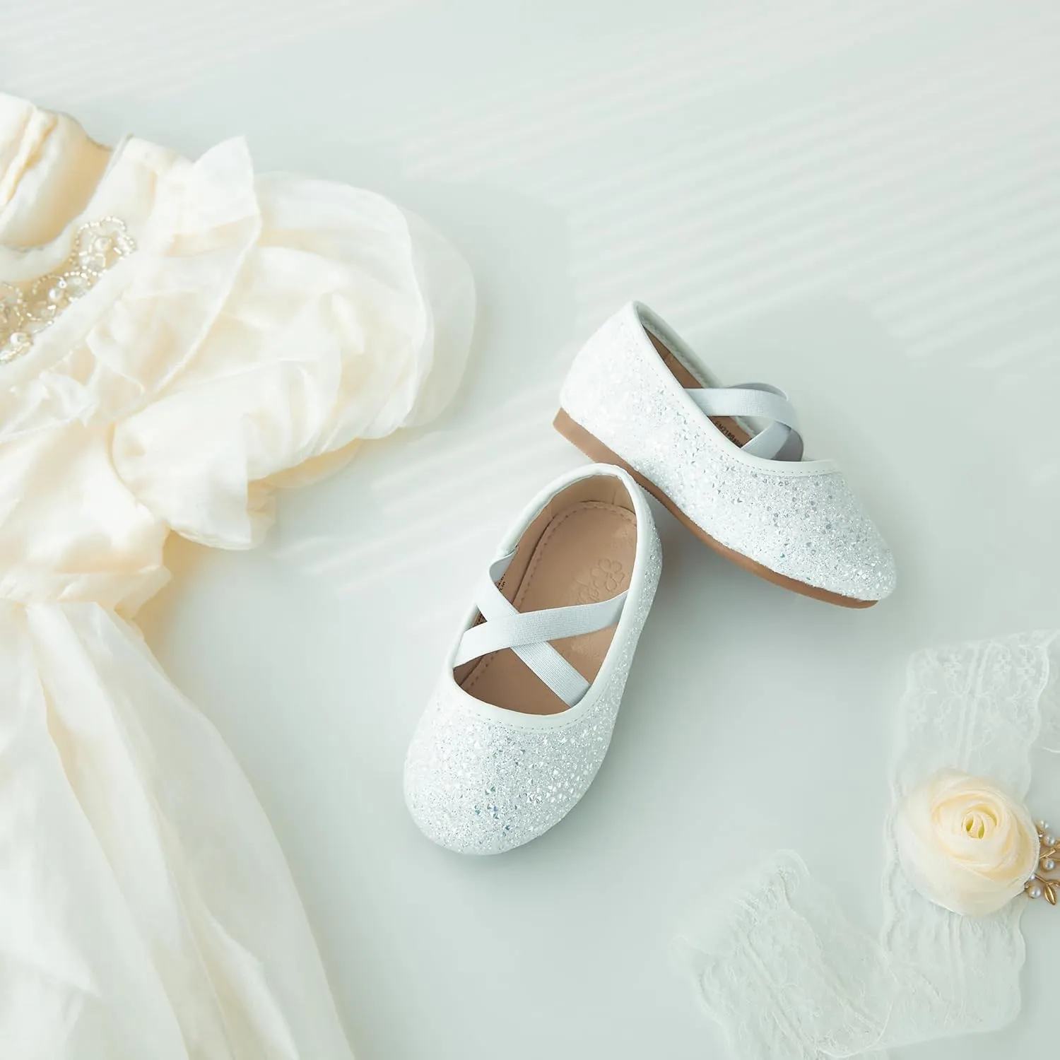 Flaryzone Toddler/Little Girls' Ballerina Flat Mary Jane Princess Dress Shoes - Wedding School Party