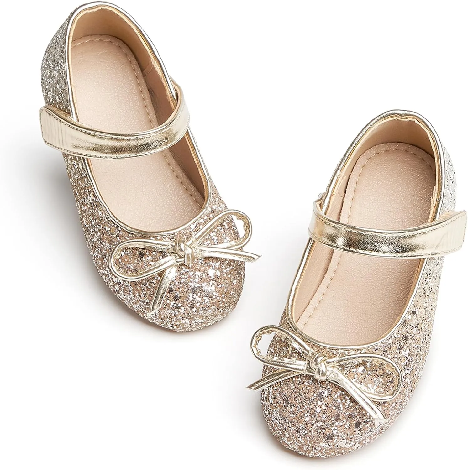 Flaryzone Toddler/Little Girls' Ballerina Flat Mary Jane Princess Dress Shoes - Wedding School Party