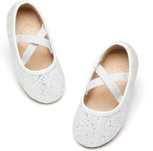 Flaryzone Toddler/Little Girls' Ballerina Flat Mary Jane Princess Dress Shoes - Wedding School Party