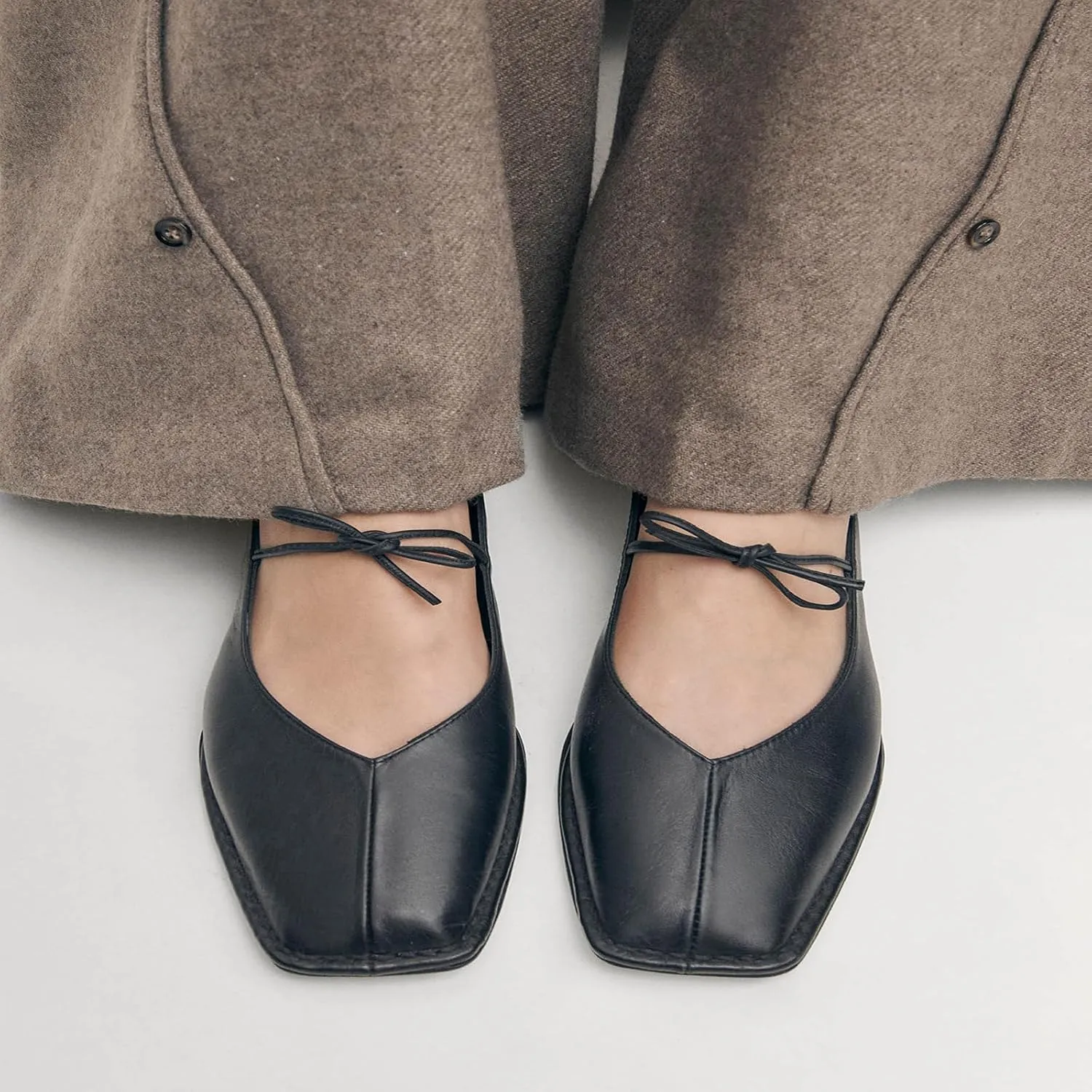 Flats for Women Square Toe Slip On Mary Jane Flats Soft Dressy Retro Ballet Flats Classic Solid Ankle Strap Ballet Flats Shoes for Women Classic Mary Jane Ballet Dance Shoes