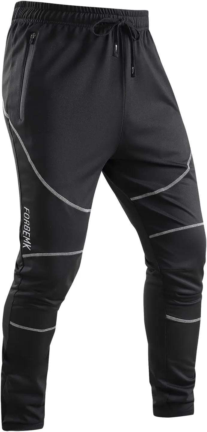 FORBEMK Men's Cycling Bike Pants Quick-Dry Windproof Outdoor Mountain Bike Athletic Sweatpants for Running Hiking Gear