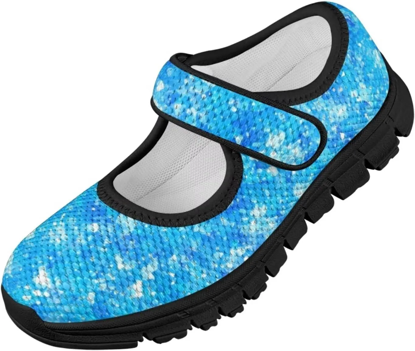 Forchrinse Bling Bling Print Girls Mary Jane Flat,Toddle Sliver Shining Print Dress Shoes Ballet Flat for Flower Girls Costume Party Dress Shoes,Causal Back to School Shoes,Size 11-2.5