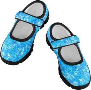 Forchrinse Bling Bling Print Girls Mary Jane Flat,Toddle Sliver Shining Print Dress Shoes Ballet Flat for Flower Girls Costume Party Dress Shoes,Causal Back to School Shoes,Size 11-2.5