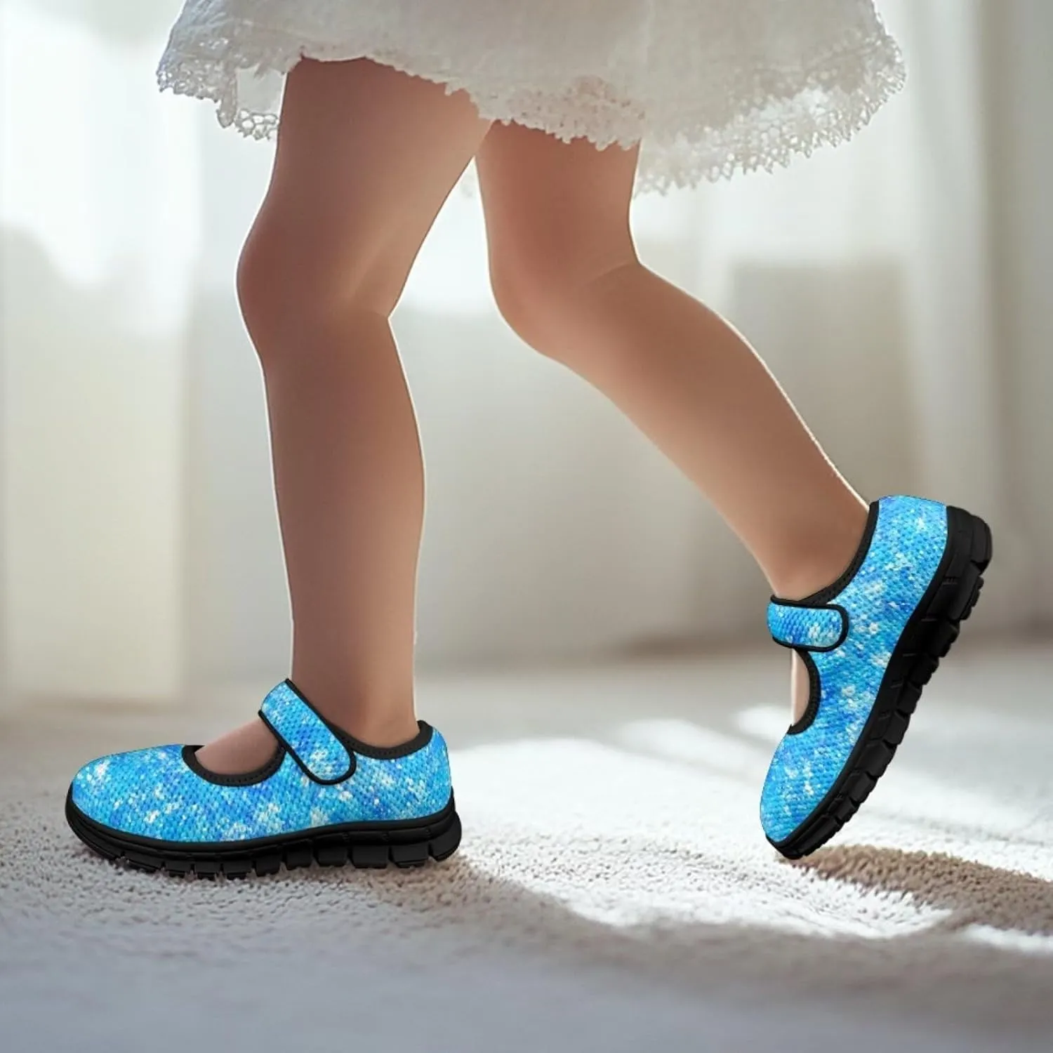 Forchrinse Bling Bling Print Girls Mary Jane Flat,Toddle Sliver Shining Print Dress Shoes Ballet Flat for Flower Girls Costume Party Dress Shoes,Causal Back to School Shoes,Size 11-2.5