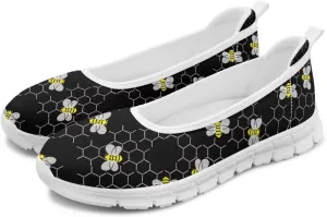 Forchrinse Colorful Palm Print Womens Slip on Walking Loafer Shoes Casual Comfy Dressy Shoes Ballet Flat Lightweight US5.5