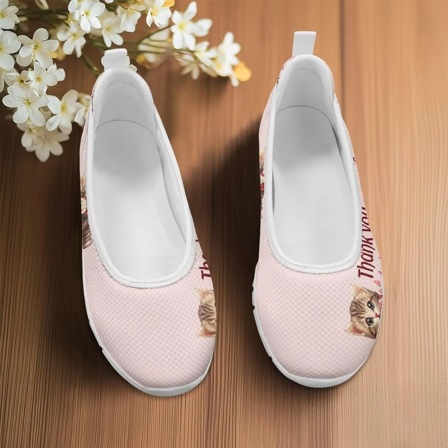 Forchrinse Colorful Palm Print Womens Slip on Walking Loafer Shoes Casual Comfy Dressy Shoes Ballet Flat Lightweight US5.5