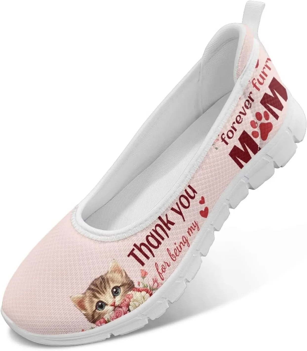 Forchrinse Colorful Palm Print Womens Slip on Walking Loafer Shoes Casual Comfy Dressy Shoes Ballet Flat Lightweight US5.5