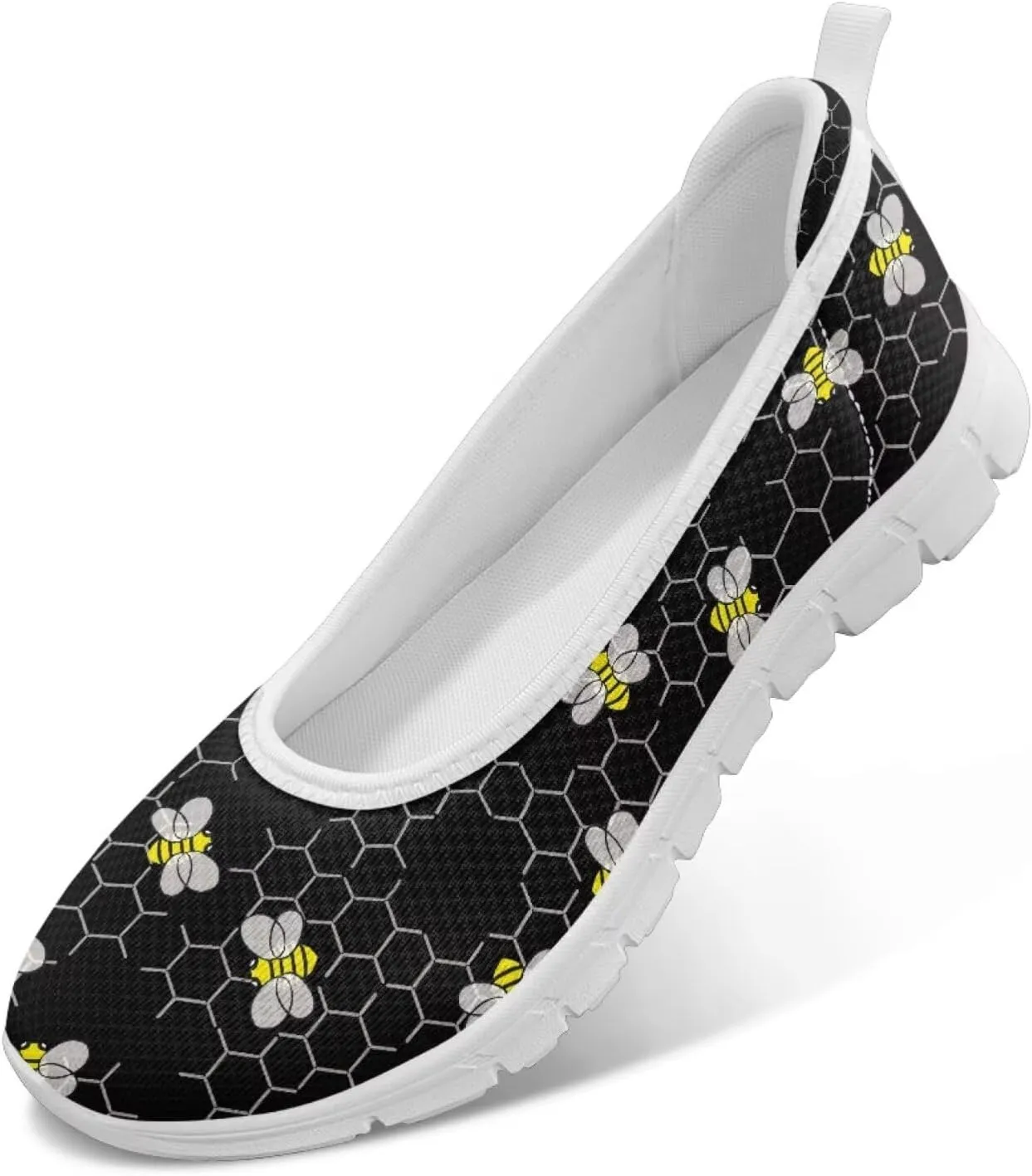 Forchrinse Colorful Palm Print Womens Slip on Walking Loafer Shoes Casual Comfy Dressy Shoes Ballet Flat Lightweight US5.5
