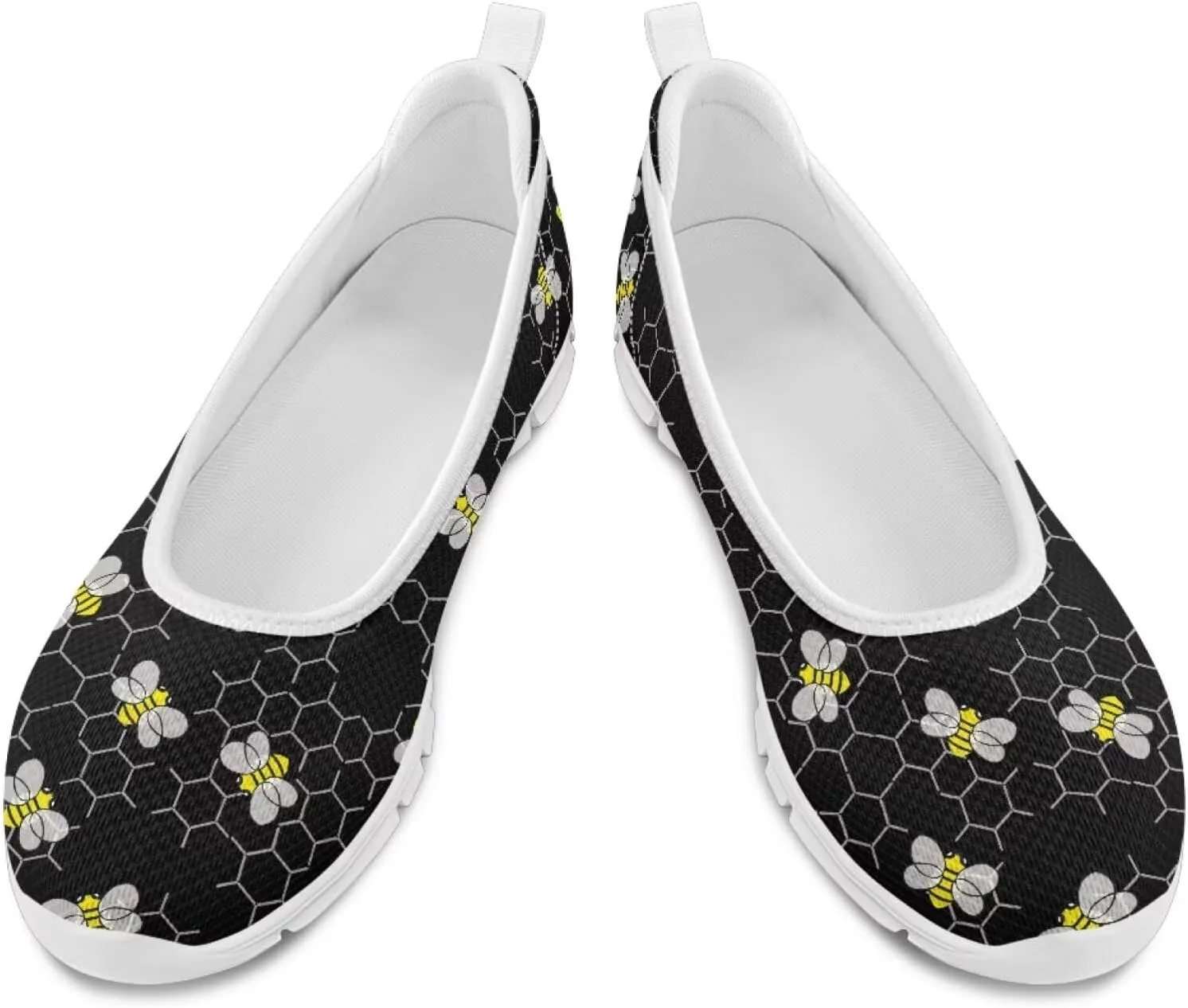 Forchrinse Colorful Palm Print Womens Slip on Walking Loafer Shoes Casual Comfy Dressy Shoes Ballet Flat Lightweight US5.5