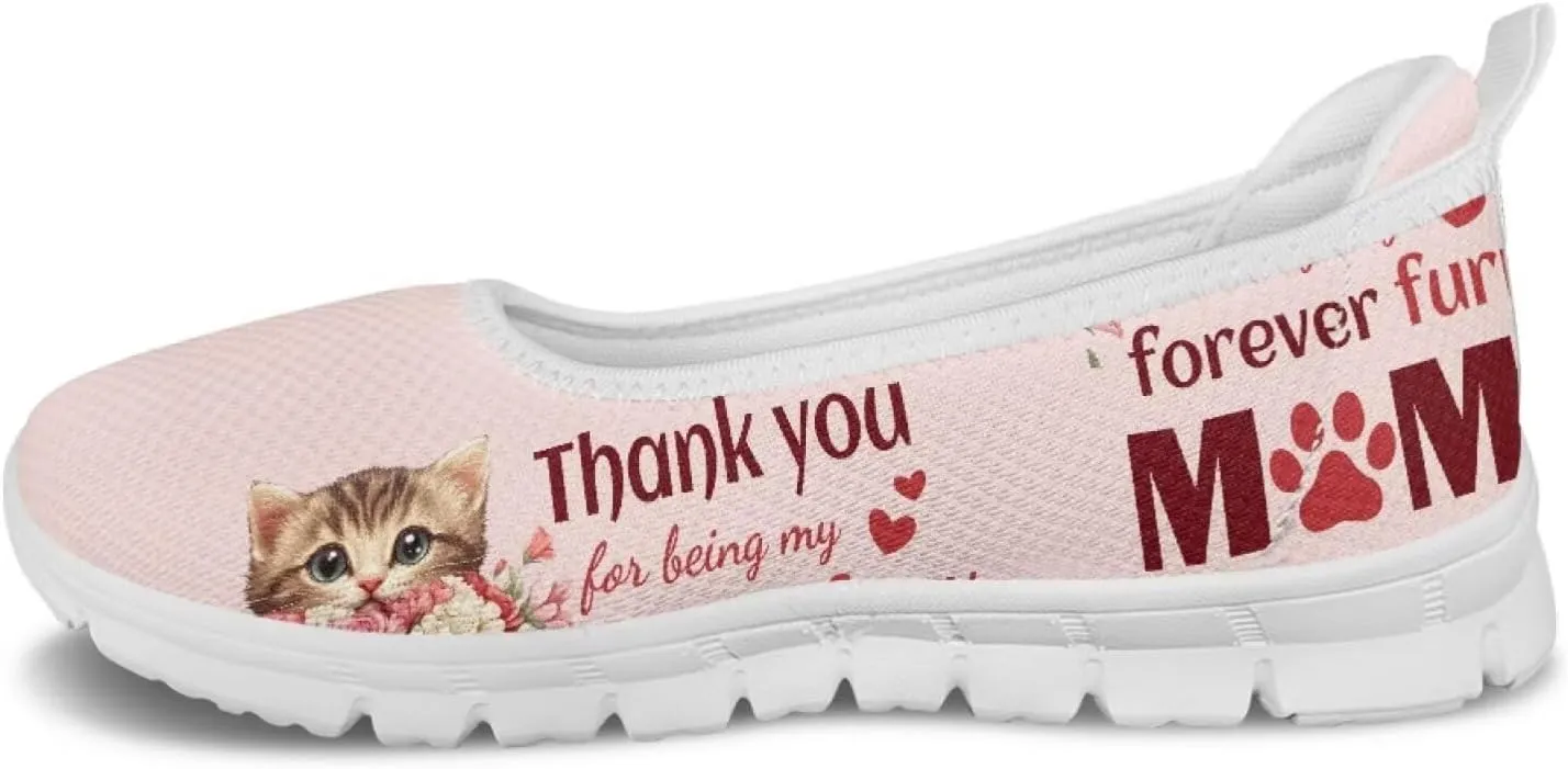 Forchrinse Colorful Palm Print Womens Slip on Walking Loafer Shoes Casual Comfy Dressy Shoes Ballet Flat Lightweight US5.5