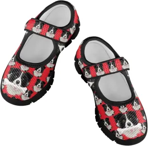 Forchrinse Funny Dachshund Print Girls Mary Jane Flats Comfort Wide Dressy Shoes for Kids/Toddler Sneakers Breathable School Shoes Size 11-2.5
