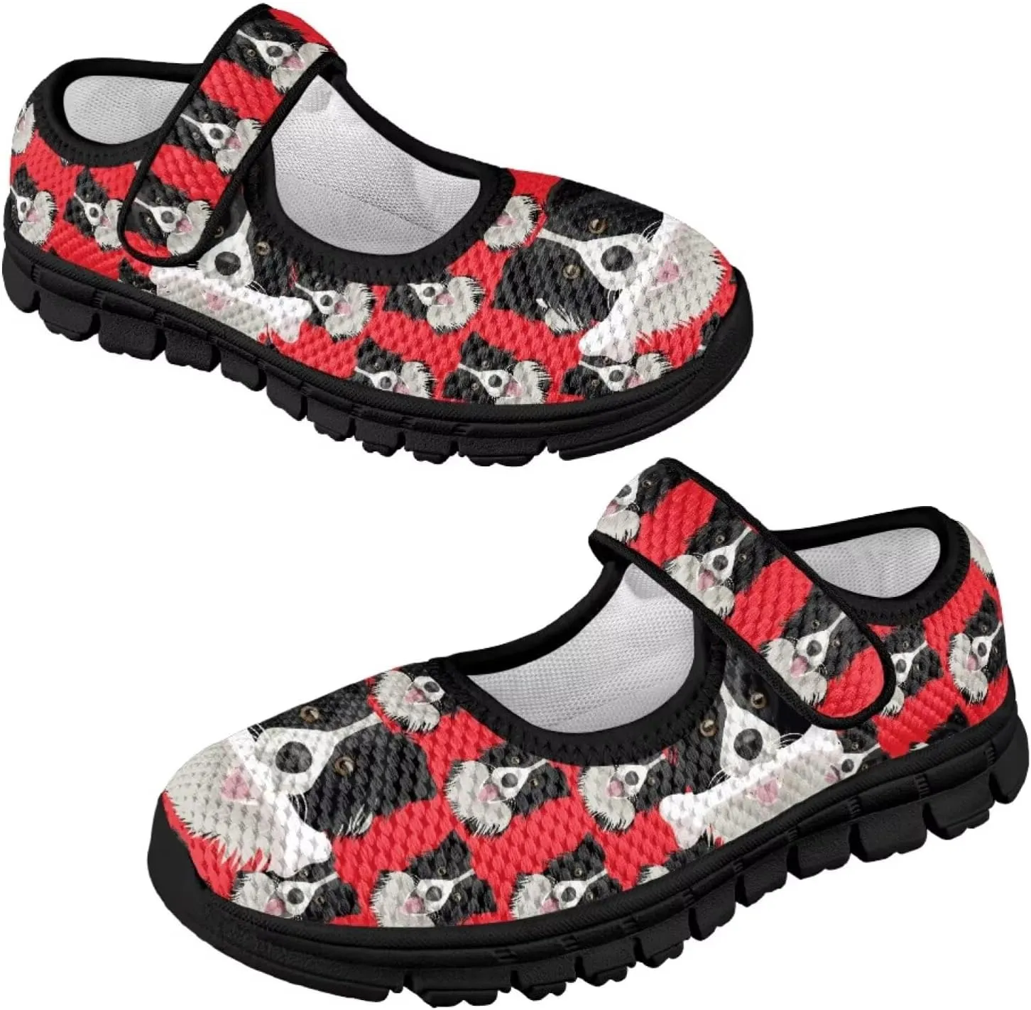 Forchrinse Funny Dachshund Print Girls Mary Jane Flats Comfort Wide Dressy Shoes for Kids/Toddler Sneakers Breathable School Shoes Size 11-2.5