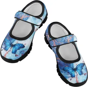 Forchrinse Pink Boston Terrier Floral Print Girls Dress Shoes Mary Jane Flats Pink for Kids and Toddler Size 11-2.5 School Uniform Sneakers Lightweight Walking Shoes