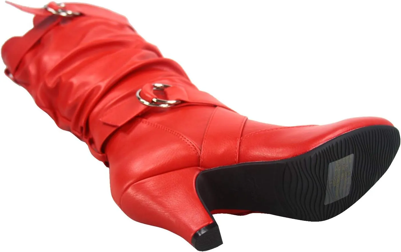 Forever Link Maggie-39 Women's Fashion Low Heel Zipper Slouchy Mid-Calf Boots Shoes