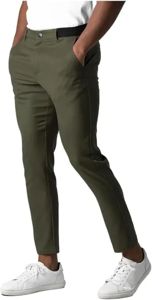Foueo Active Chinos, Active Chinos Pants, Mens Chinos Slim Fit Stretch Skinny Tapered Dress Pants Casual Solid Trousers