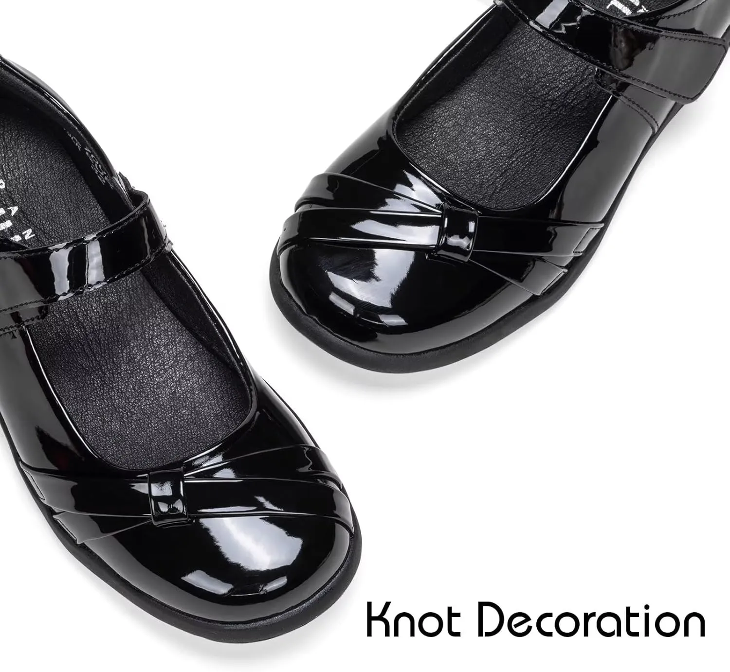 Frank Mully Girls School Shoes Mary Jane Flats Slip-On Uniform Dress Flats for Girl Toddler/Little Kid/Big Kid
