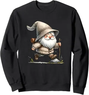 Funny Trail Runner Gnome Graphic For Hikers And Trail Runner Sweatshirt