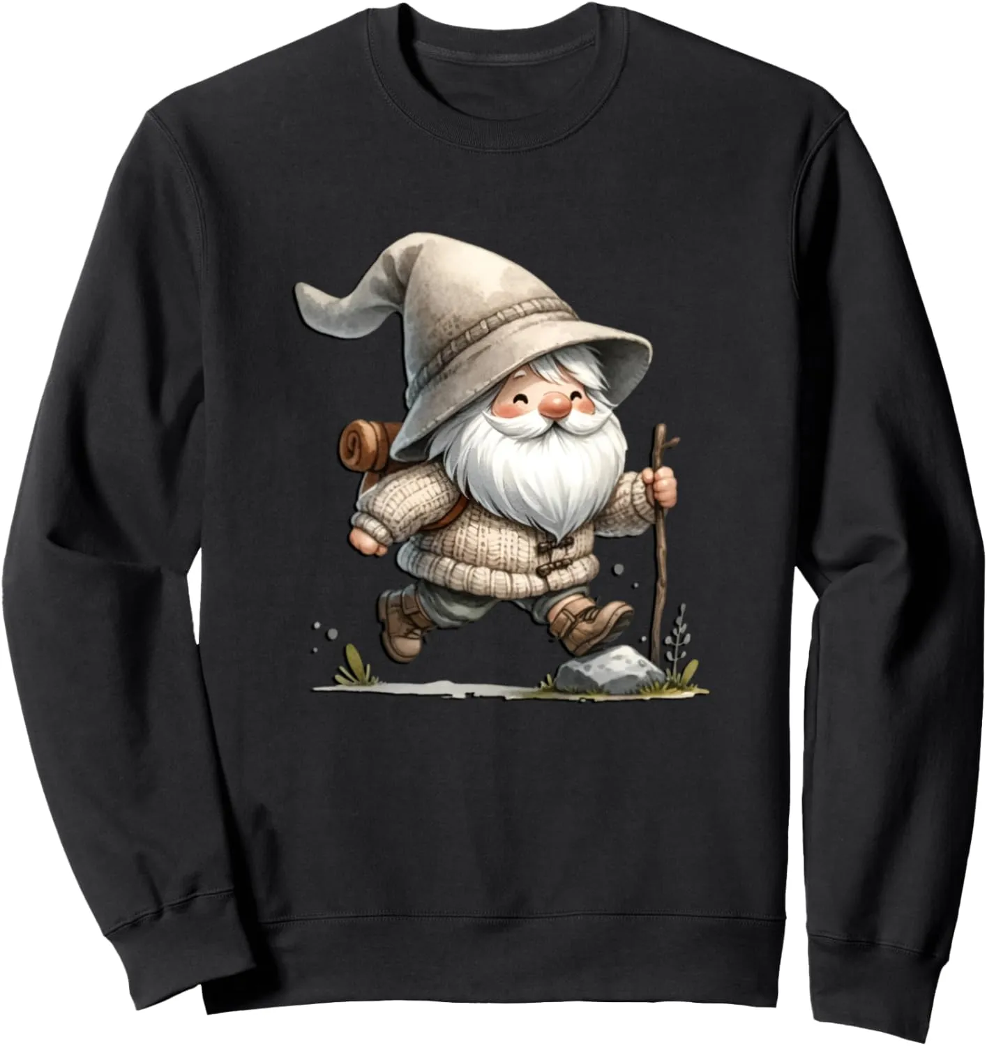 Funny Trail Runner Gnome Graphic For Hikers And Trail Runner Sweatshirt