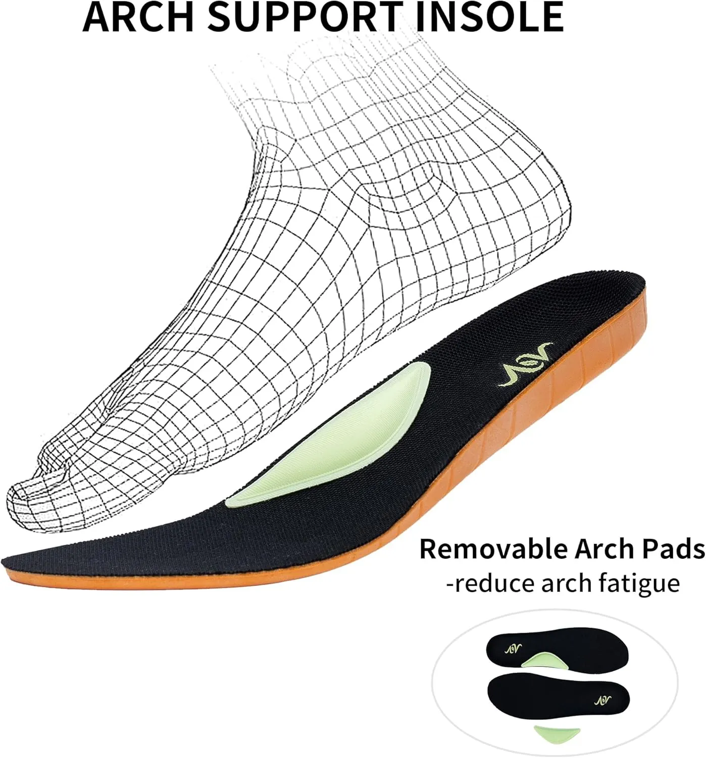 GANNOU Women Arch Support Walking Shoes Orthotic Sneakers for Plantar Fasciitis Air Tennis Shoes