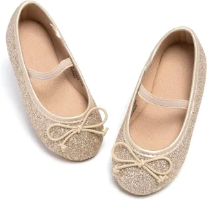 GINFIVE Toddler Girls Dress Shoes Little Girls Mary Janes Ballerina Flats Shoes Toddler